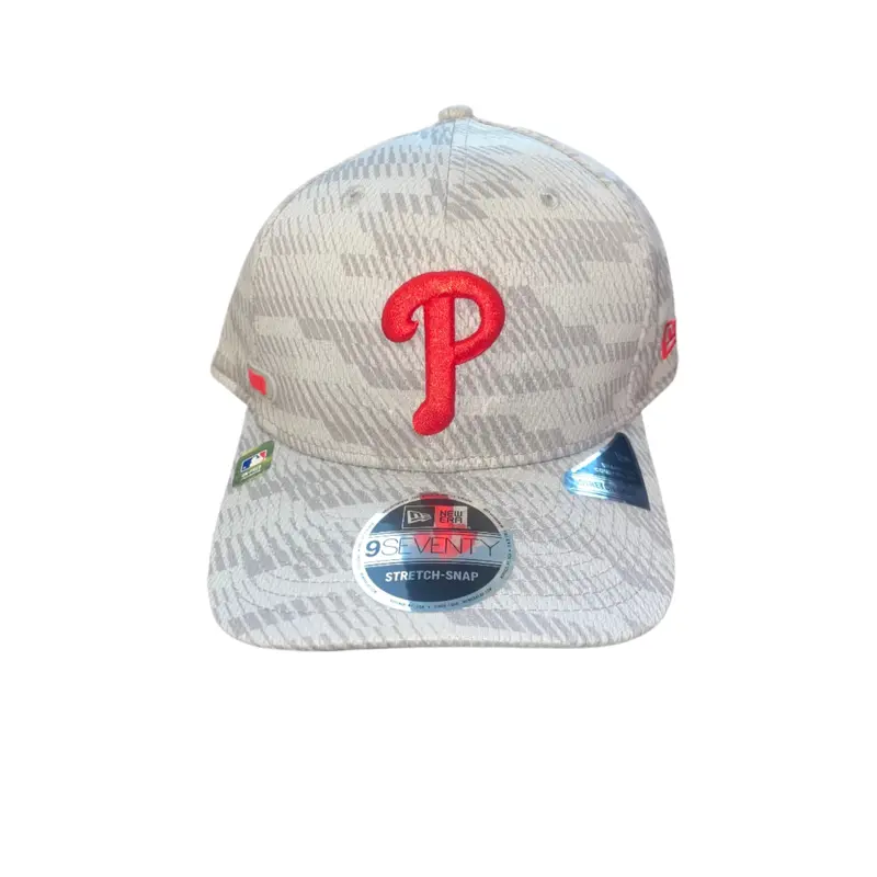New Era 9Seventy Philadelphia Phillies Grey w/ Red P Stretch-Snap