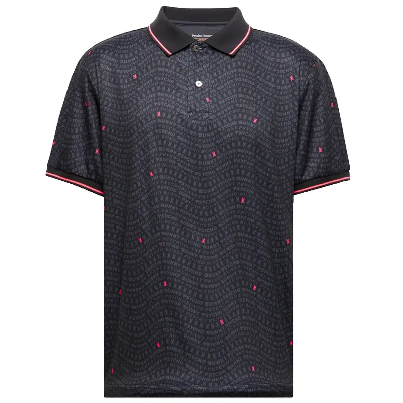 PSYCHO BUNNY BLACK POLO B6K600F200 BLK