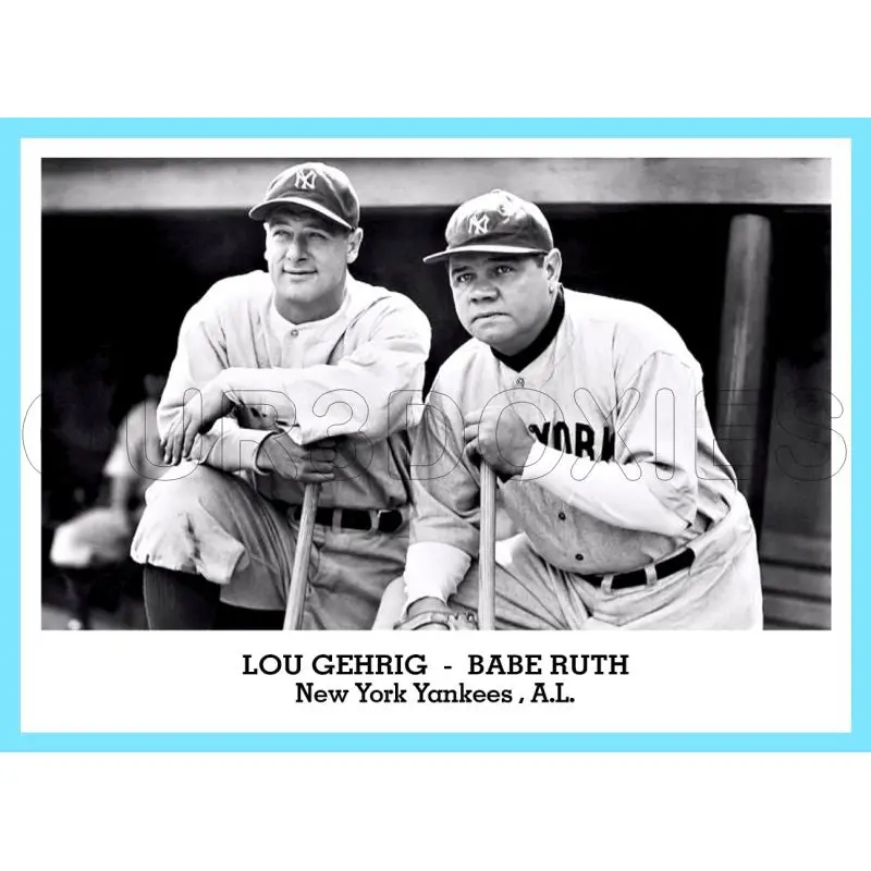 Lou Gehrig Babe Ruth 1947 Tip Top Bread Custom Card - 3822