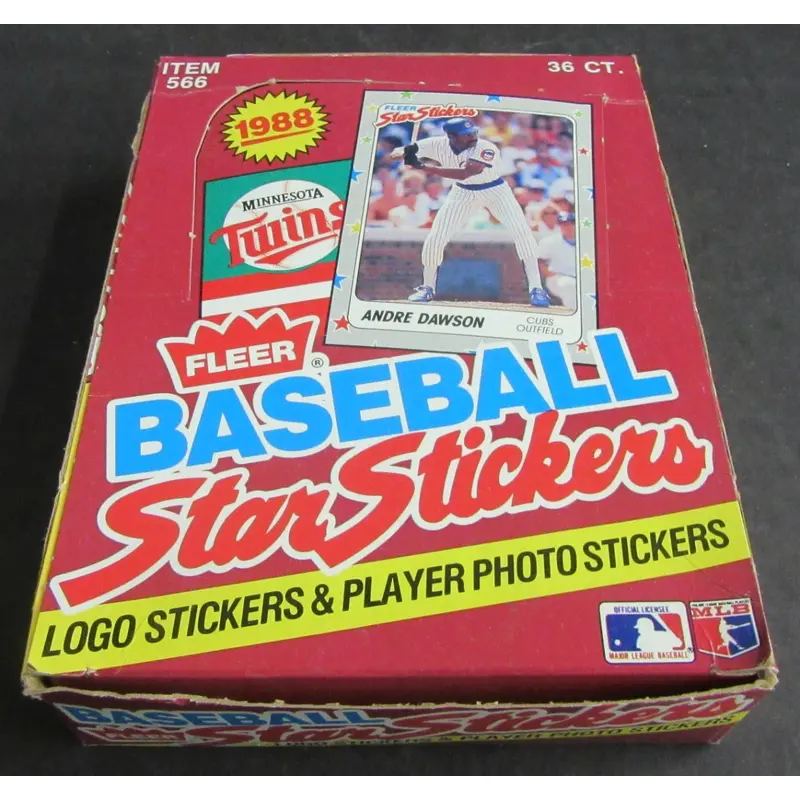 1988 Fleer Baseball Star Stickers Unopened Box