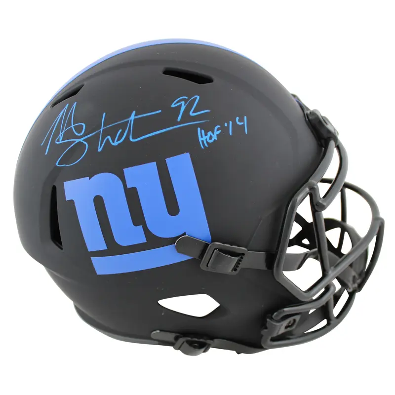 Giants Michael Strahan "HOF 14" Signed Eclipse Full Size Speed Rep Helmet BAS