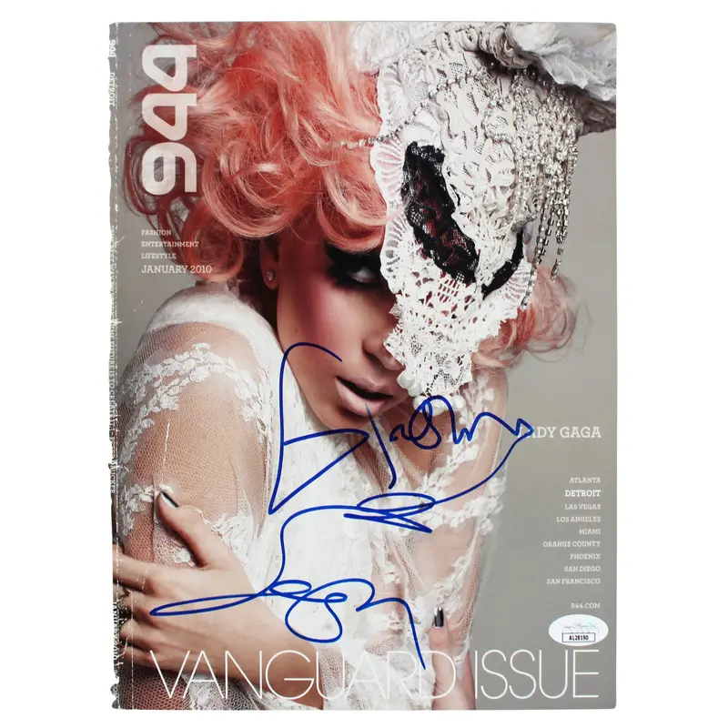 Lady Gaga Authentic Signed January 2010 944 Magazine Cover JSA #AL28190