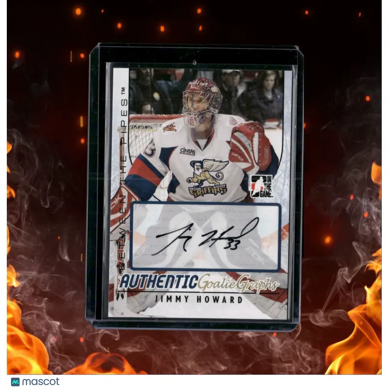 2007-08 In The Game Between the Pipes Autographs Jimmy Howard Goalie Graphs Auto