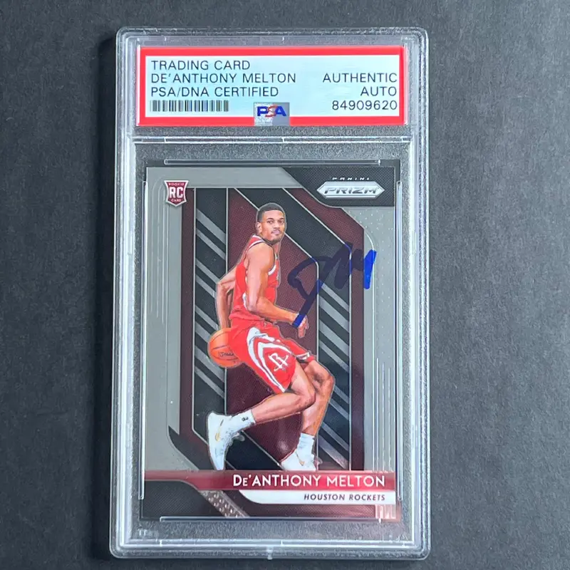 2018-19 Panini Prizm #4 De'Anthony Melton Signed Card AUTO PSA Slabbed RC Rockets