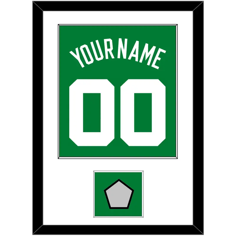 Boston Name & Number With Champions Patch - Road Green (1972-2018) - Single Mat 1