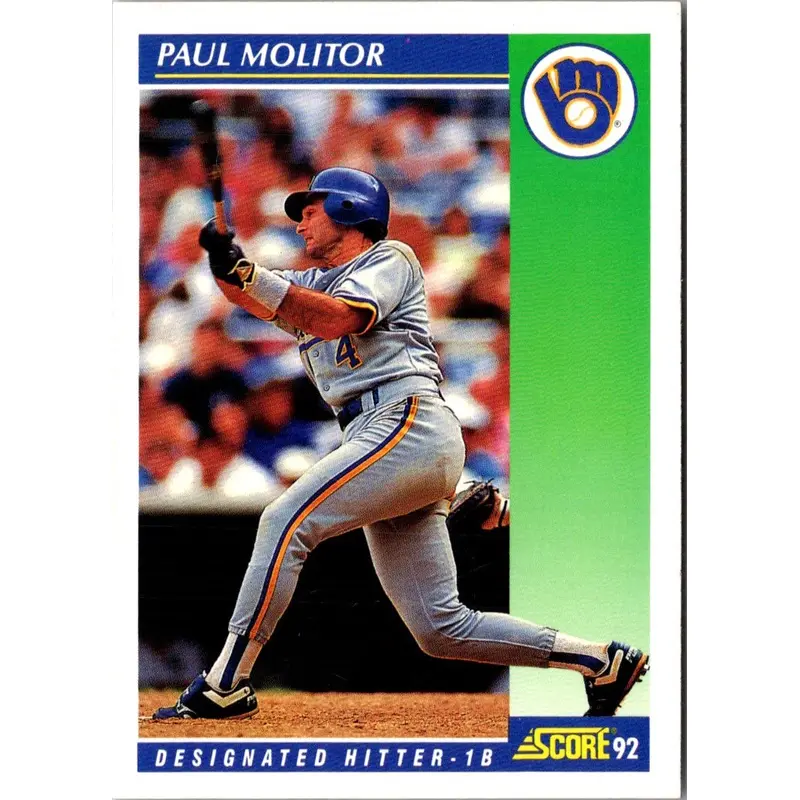 1992 Score Paul Molitor #61