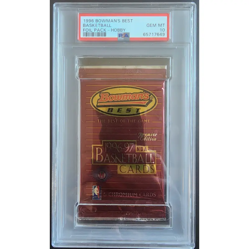 1996 Bowmans Best Basketball Unopened Pack PSA 10 Gem Mint