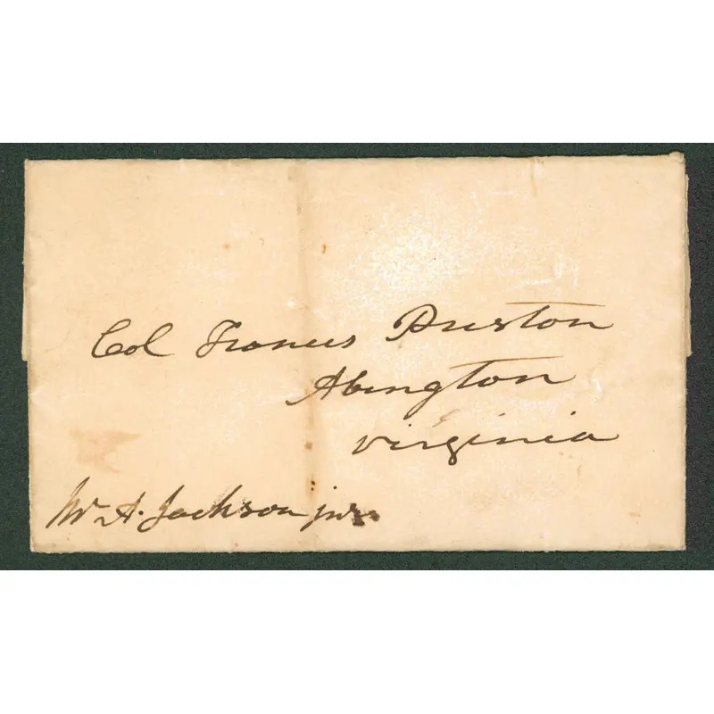 Andrew Jackson Authentic Signed 7.75x12.5 Free Frank Autographed BAS #AB14355