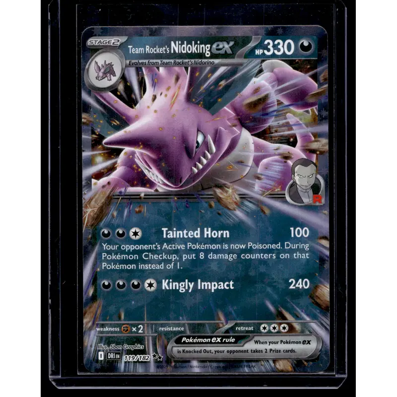 2025 Pokemon Scarlet & Violet - Destined Rivals - Team Rocket's Nidoking ex #119