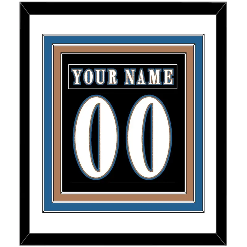 Washington Nameplate & Number (Back) Combined - Alternate Black - Triple Mat 1