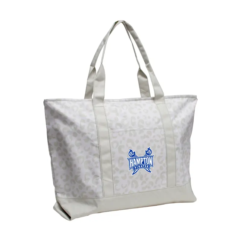 Hampton University Leopard Pattern Tote