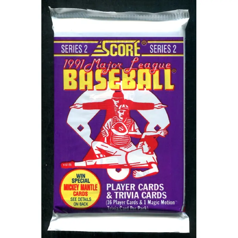 1991 Score Baseball Unopened Series 2 Pack