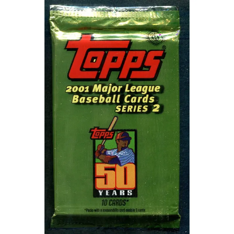 2001 Topps Baseball Unopened Series 2 Pack (Hobby) (10)
