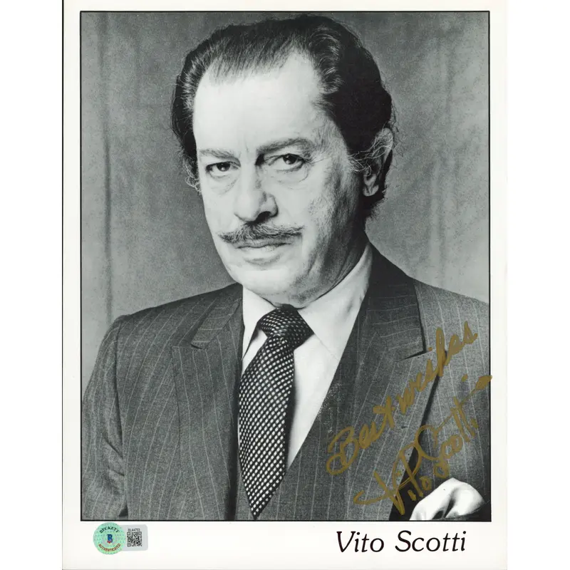 Vito Scotti The Godfather "Best Wishes" Signed 8.5x11 Photo BAS #BL44753