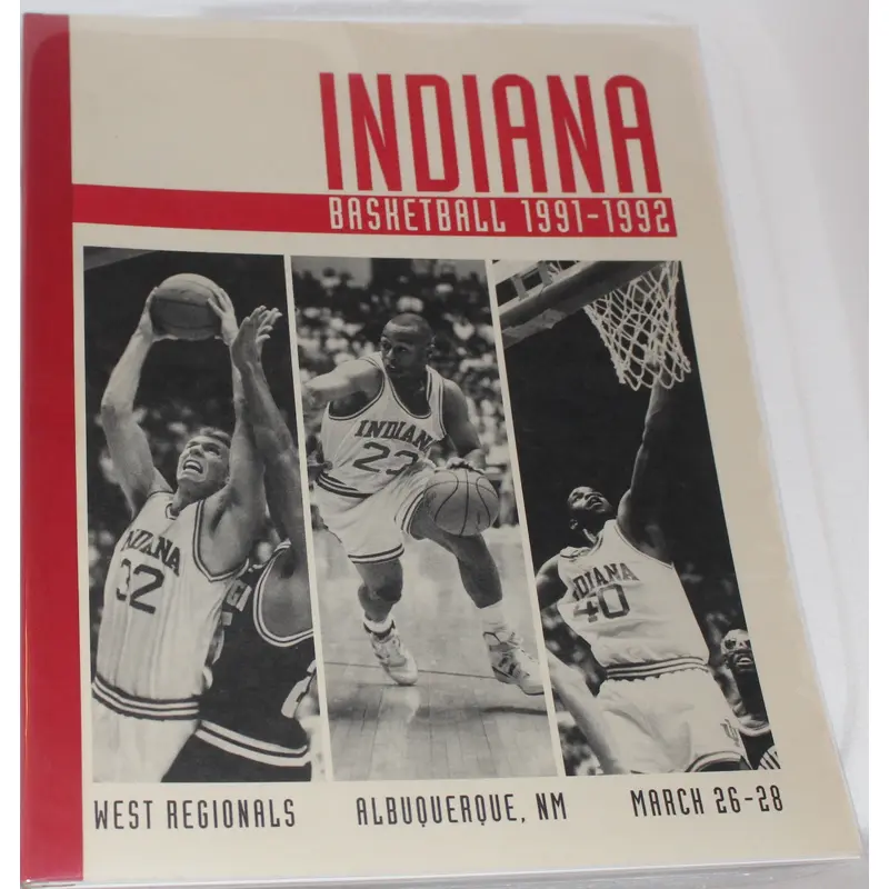 1991-92 Indiana University Basketball Post Season Media Guide