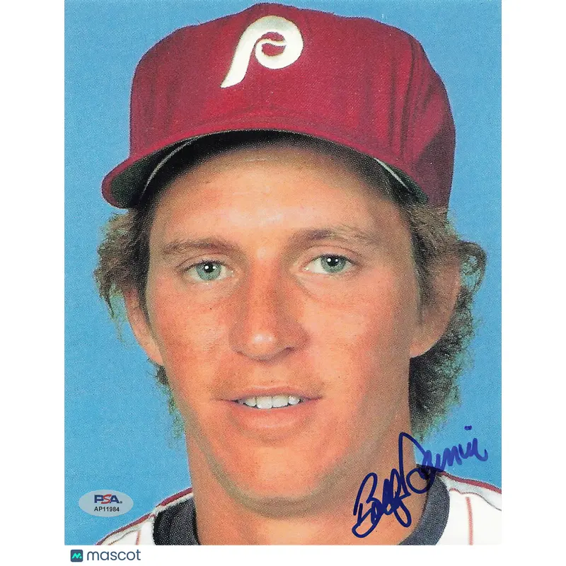 Bob Dernier Signed 8x10 Photo PSA Philadelphia Phillies