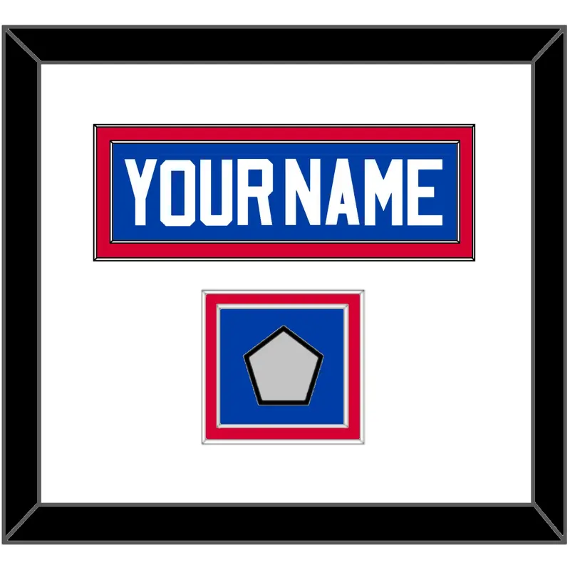Detroit Name & Champions Trophy Patch - Road Blue (1981-1996) - Double Mat 1