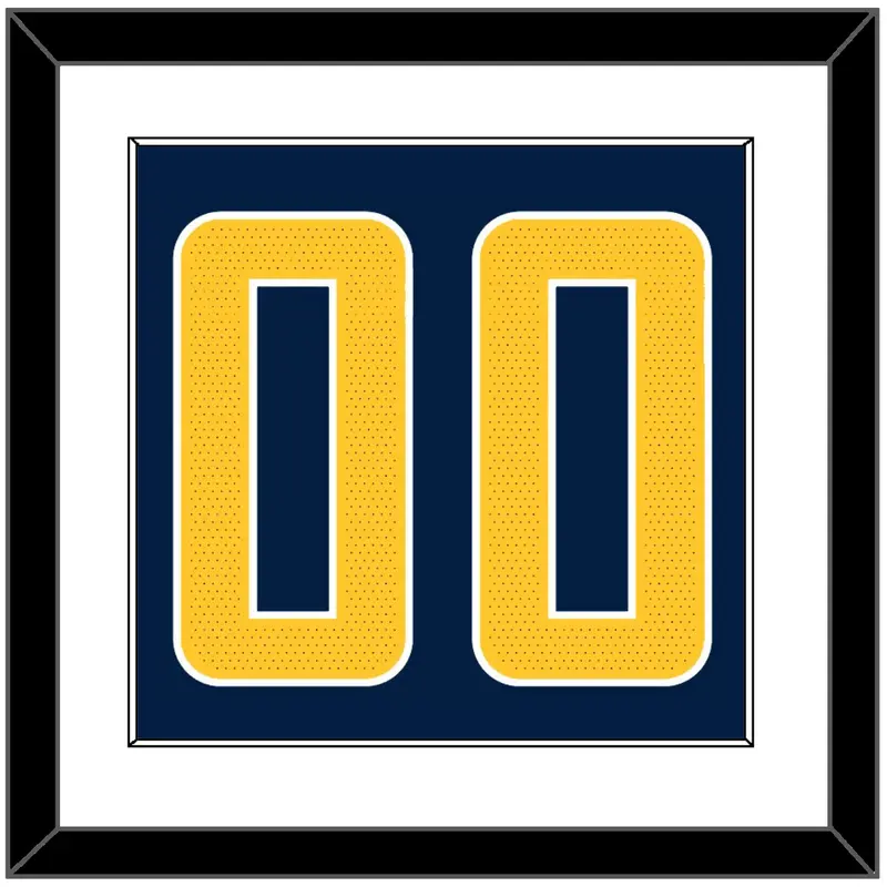 Indiana Number - Navy Blue Icon - Single Mat 1
