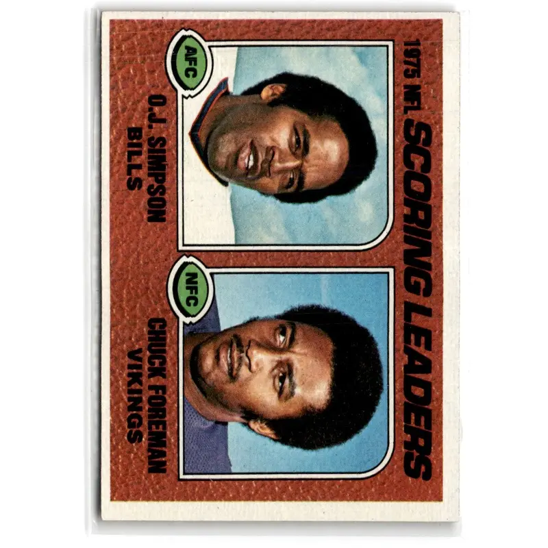 1976 Topps 1975 Scoring Leaders - O.J. Simpson/Chuck Foreman #204