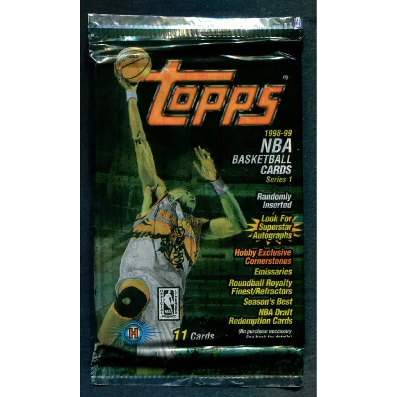 1998/99 Topps Basketball Unopened Series 1 Pack (Hobby) (11)
