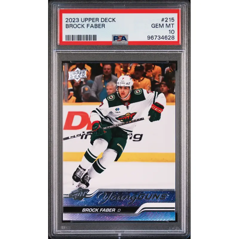 Brock Faber 2023 Upper Deck Rookie #215 PSA 10 Gem Mint 4628