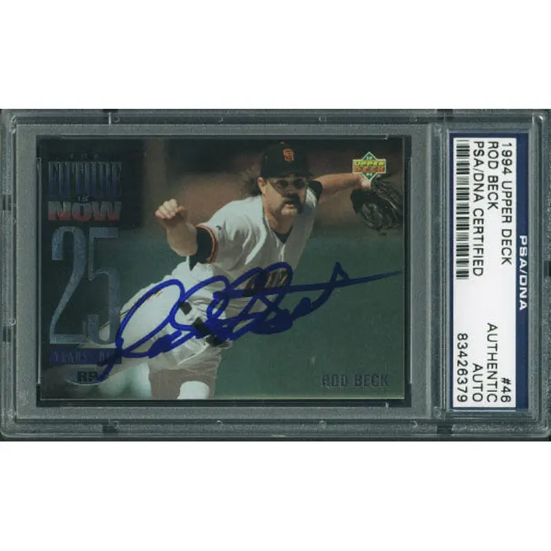 Giants Rod Beck Authentic Signed Card 1994 Upper Deck #46 PSA/DNA Slabbed