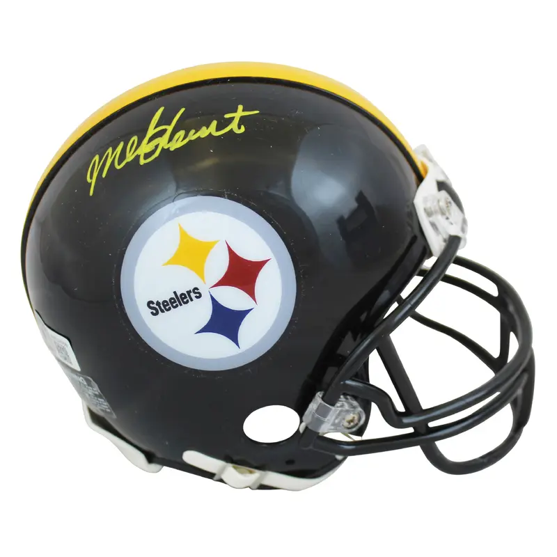 Steelers Mel Blount Authentic Signed Black Rep Mini Helmet BAS Witnessed