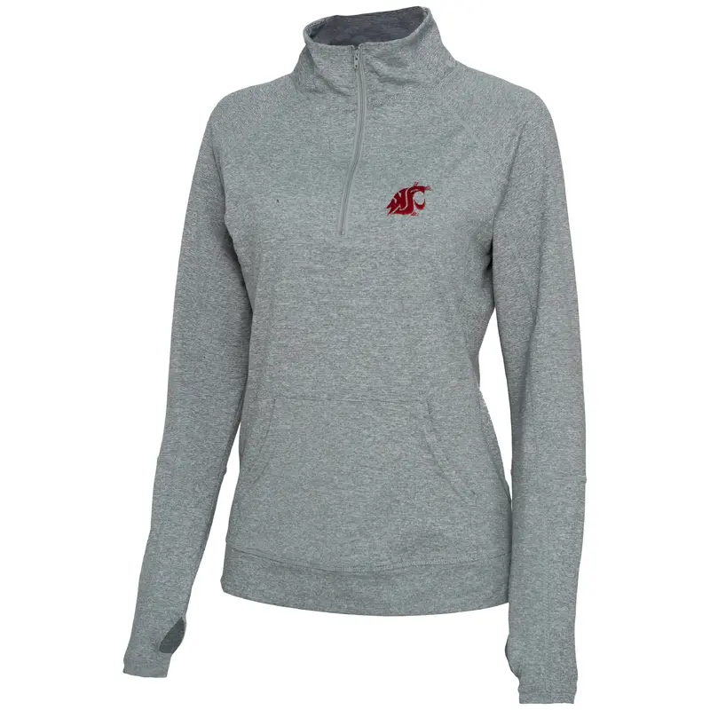 Zoozatz Womens Gray 1/4 Zip