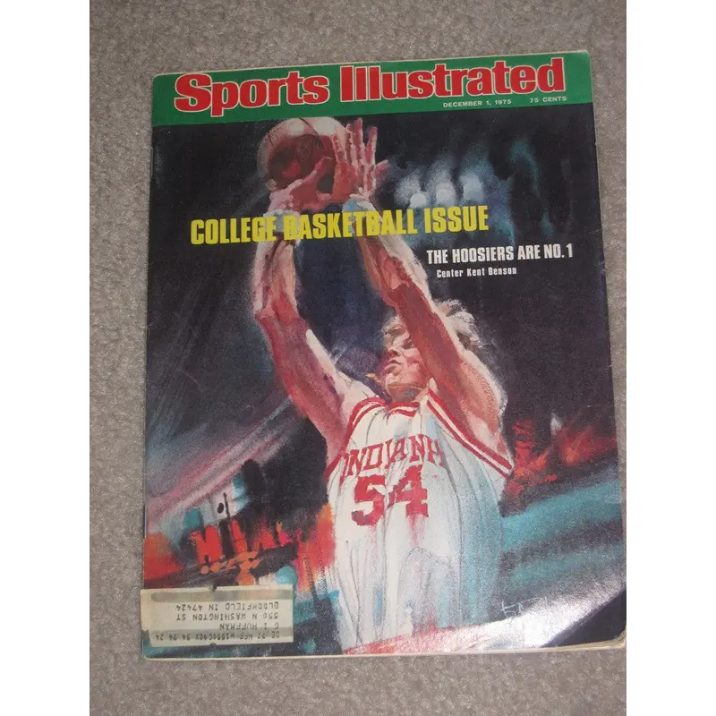 1975 INDIANA UNIVERSITY BASKETBALL SPORTS ILLUSTRATED KENT BENSON