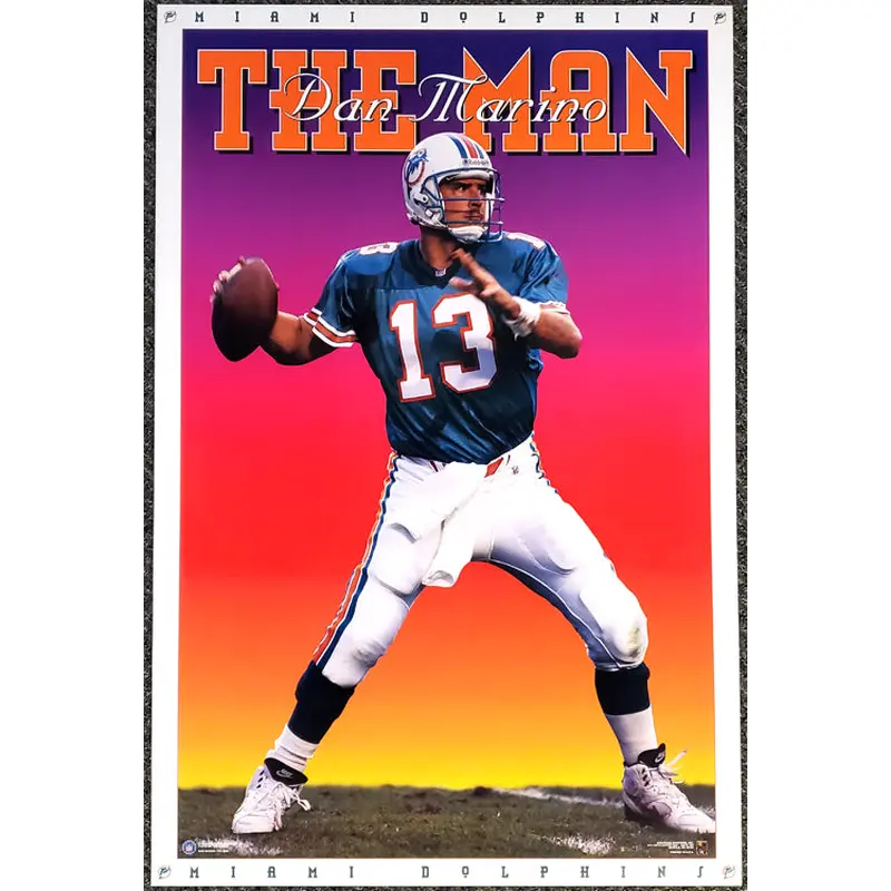 Dan Marino "The Man" (1996) Miami Dolphins QB NFL Action Poster - Costacos Brothers