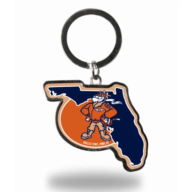 Lakeland Flying Tigers State Shaped Key Ring - Ace