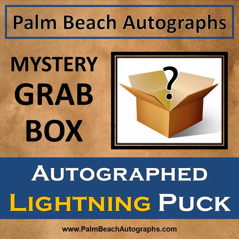 MYSTERY GRAB BOX - Tampa Bay Lightning Autographed Hockey Puck