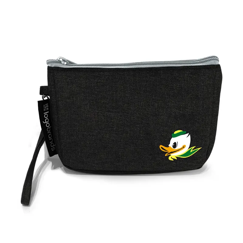 Oregon Duck Profile Black Crosshatch Wristlet
