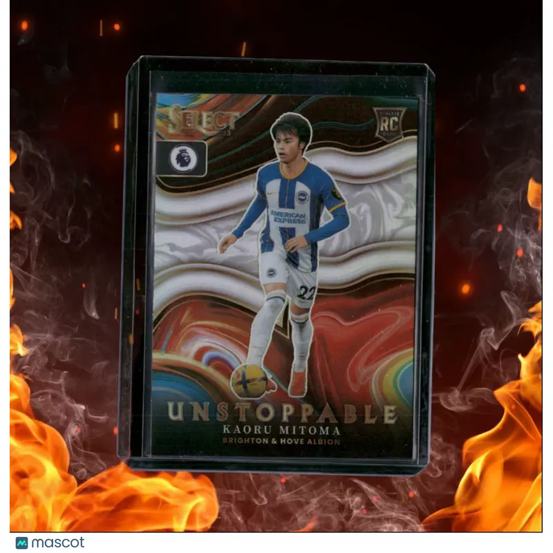 2022 Panini Select Premier League Kaoru Mitoma Unstoppable Silver Prizm Rookie