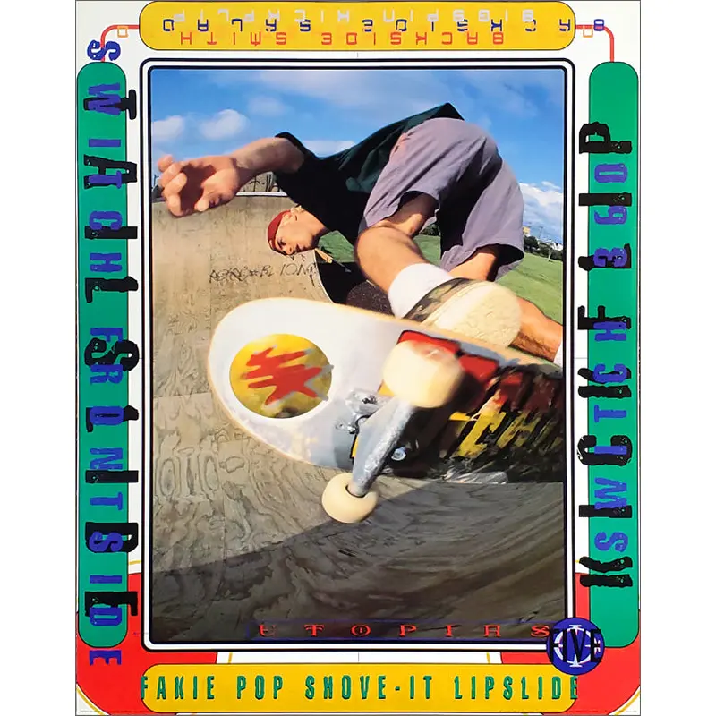 Skateboarding "Attitude" Inspirational Motivational Action Poster - Front Line