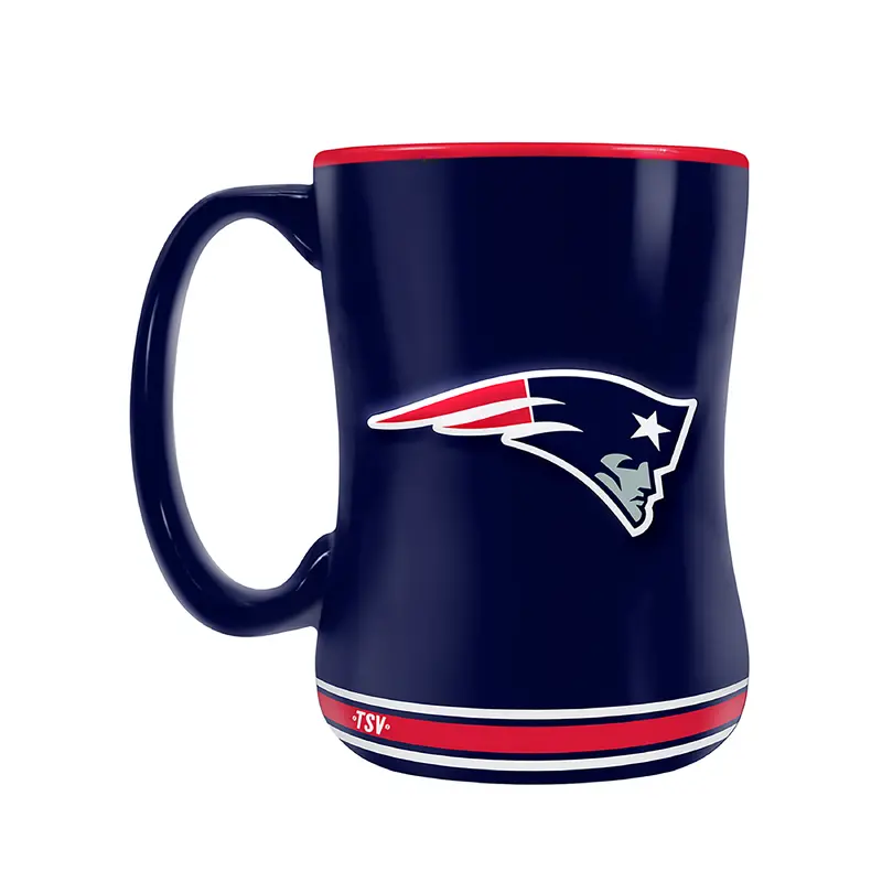 NFL New England Patriots Team Crest Sculpted Mug (14 oz)