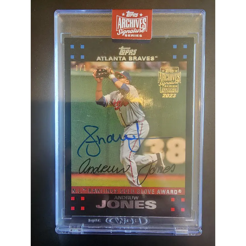 Andruw Jones 2023 Topps Archives Signature Series 1/1 Buyback Auto