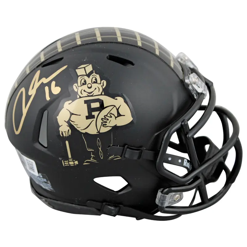 Purdue Aidan O'Connell Authentic Signed Vintage Speed Mini Helmet BAS Witnessed