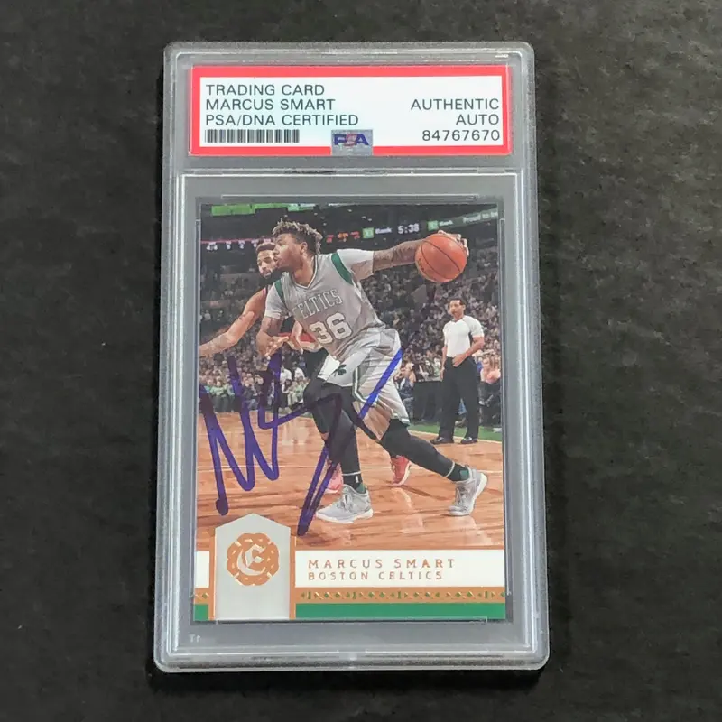 2016-17 Panini Excalibur #11 Marcus Smart Signed Card AUTO PSA/DNA Slabbed RC Celtics
