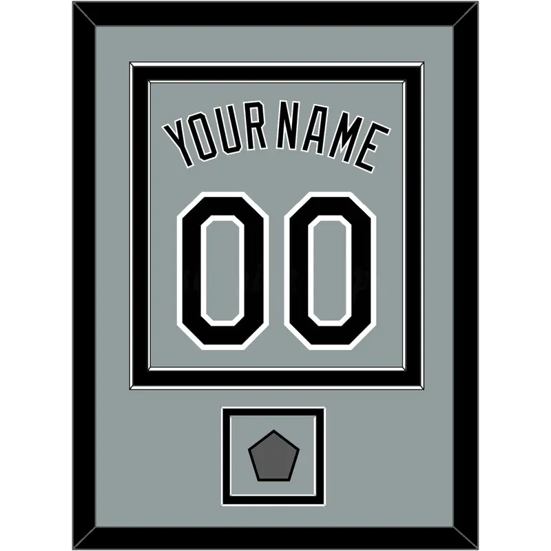 Chicago Name, Number & 2005 World Series Champions Patch - Road Gray - Double Mat 2