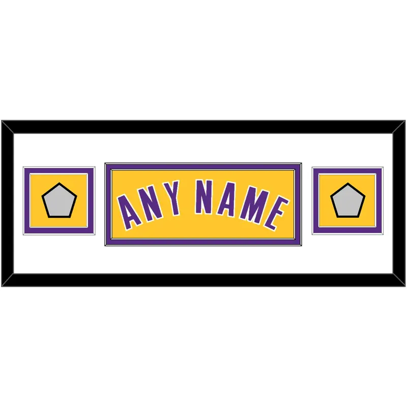 Los Angeles Name & 2 Champions Patches - Home Yellow (1999-2018) - Double Mat 2