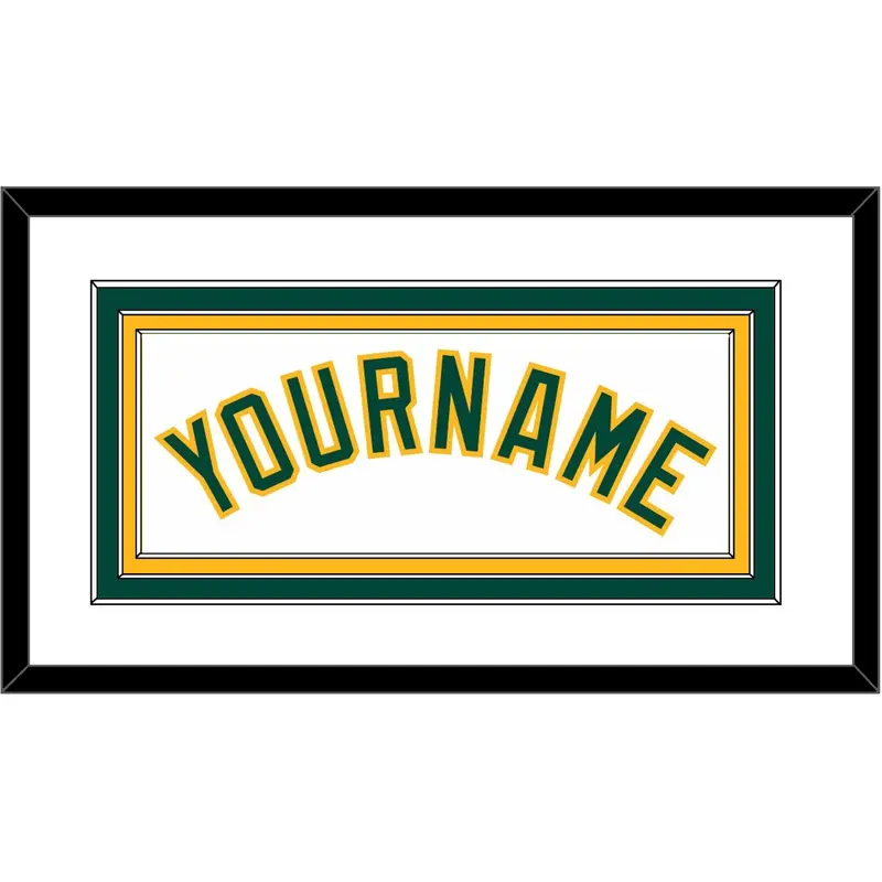 Oakland Name - Home White - Triple Mat 1