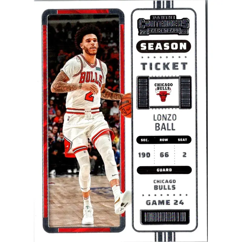 2022 Panini Contenders Game Ticket Red Lonzo Ball #34