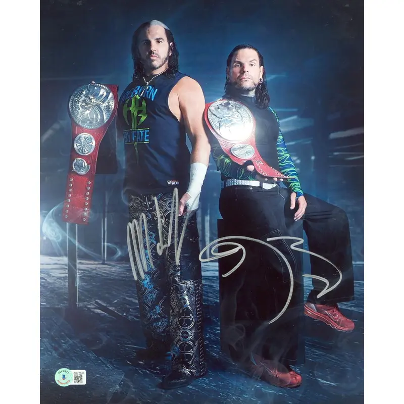 Jeff Hardy & Matt Hardy WWE Authentic Signed 11x14 Photo BAS #AD77146