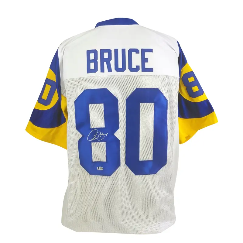 Rams Isaac Bruce Authentic Signed White Jersey Autographed BAS