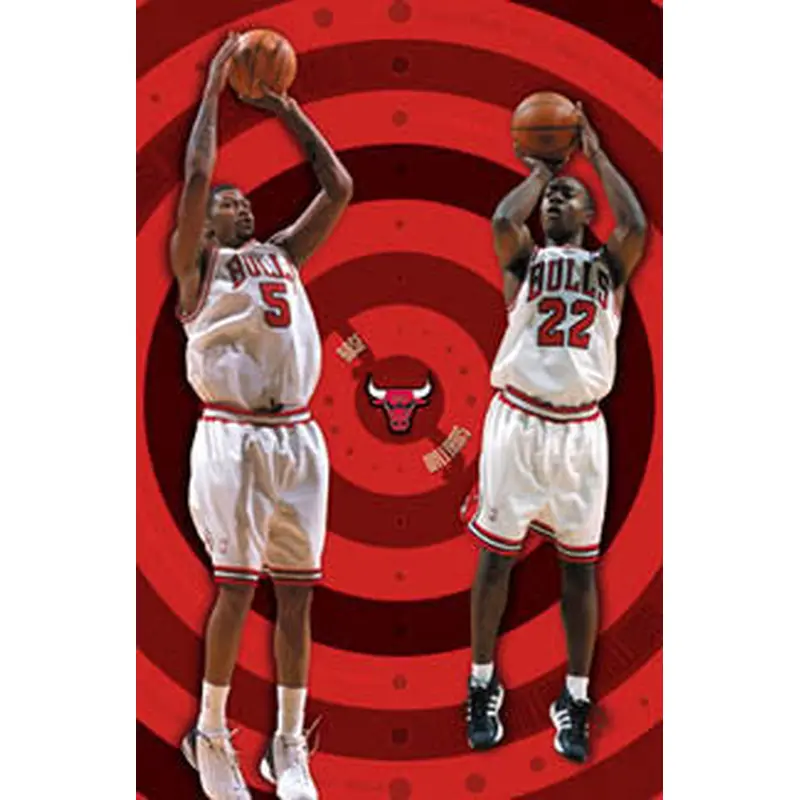 Chicago Bulls "Bull's Eye" Poster (Jalen Rose, Jay Williams) - Costacos 2003
