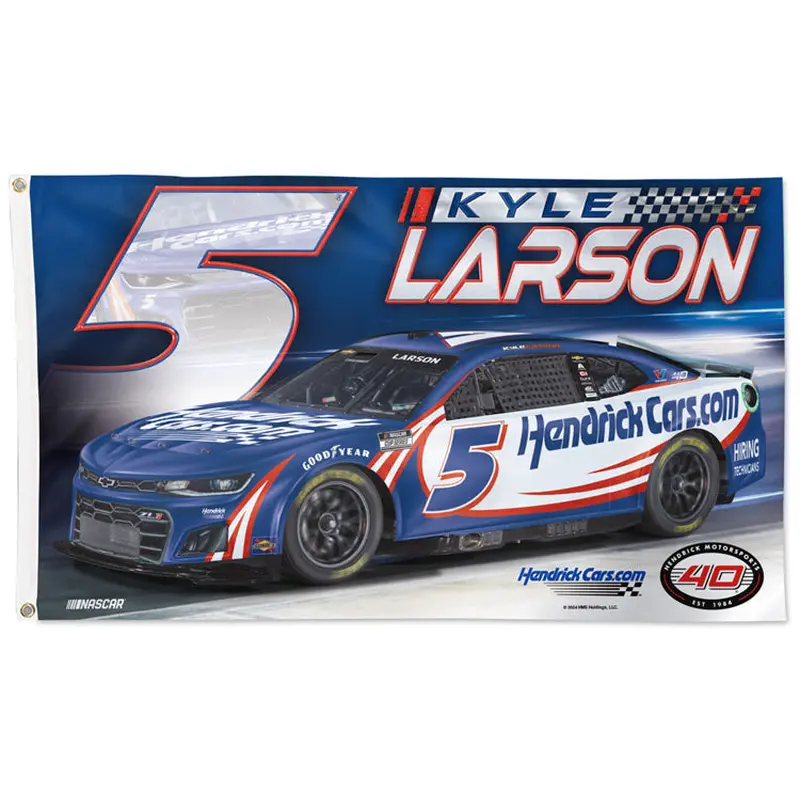 Kyle Larson NASCAR #5 HendrickCars 2024 Chevrolet Official HUGE 3'x5' Flag - Wincraft