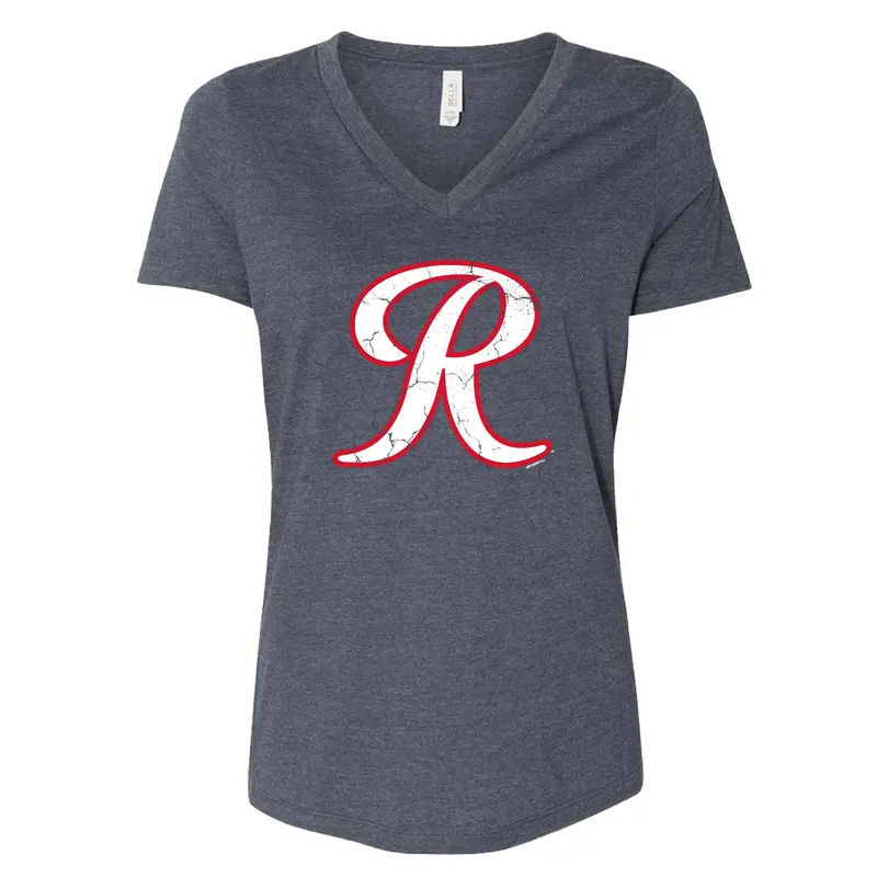 Tacoma Rainiers Women's Navy Heather R V-Neck