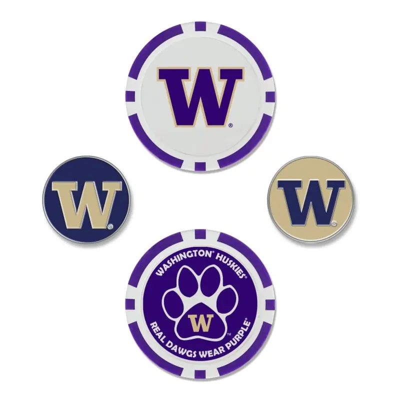 UW Golf Ball Marker Set of 4