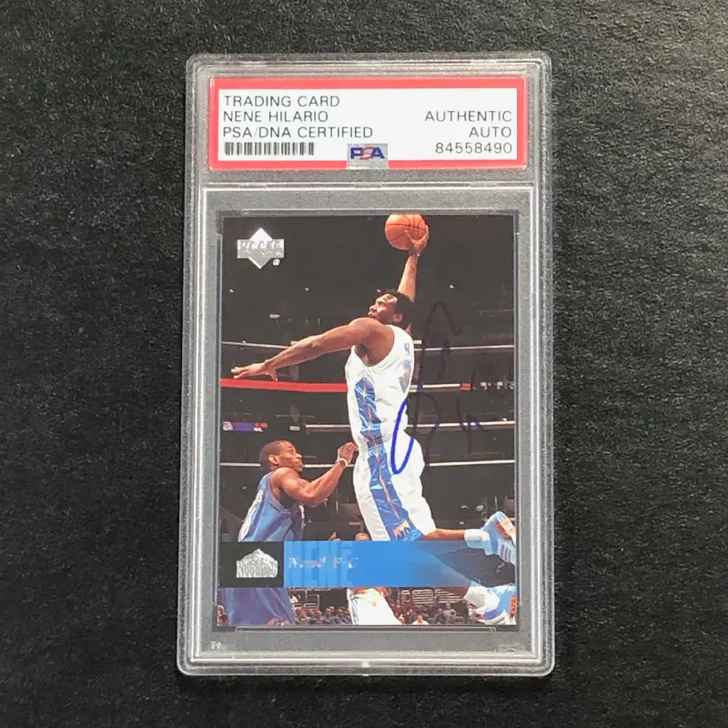 2006-07 Upper Deck #48 Nene Signed AUTO PSA Slabbed Nuggets